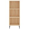 vidaXL Highboard Sonoma Oak 34.5x34x180 cm Engineered Wood