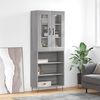 vidaXL Highboard Grey Sonoma 69.5x34x180 cm Engineered Wood
