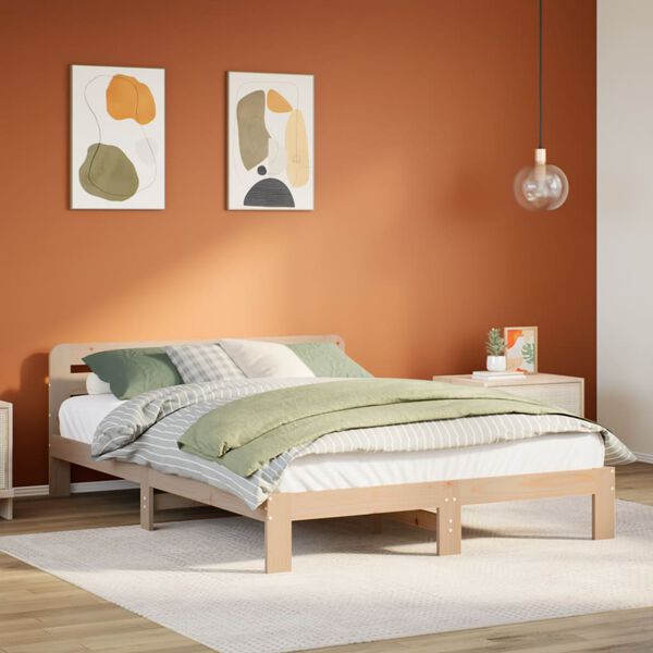 vidaXL Bed Frame without Mattress 160x200 cm Solid Wood Pine