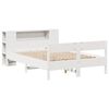 vidaXL Bookcase Bed without Mattress White 135x190 cm Double Solid Wood Pine
