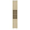 vidaXL Bathroom Cabinet Sonoma Oak 30x30x179 cm Engineered Wood