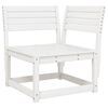 vidaXL 3 Piece Garden Sofa Set White Solid Wood Pine