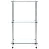 vidaXL 3-Tier Shelf Transparent 40x40x67 cm Tempered Glass