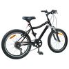 vidaXL Kids Bike 20'' 6-Speed for 6-11 Years Old Black