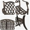 vidaXL Garden Dining Set 5 pcs Bronze 90 x 90 x 75 cm Cast Aluminium
