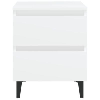 vidaXL Bed Cabinet White 40x35x50 cm Chipboard
