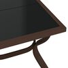 vidaXL Garden Table Brown and Black 180x80x70 cm Steel and Glass