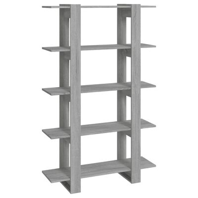 vidaXL Book Cabinet/Room Divider Grey Sonoma 100x30x160 cm