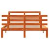 vidaXL Bed Frame with Headboard without Mattress Wax Brown 135x190 cm Double