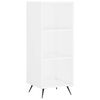 vidaXL Highboard High Gloss White 34.5x32.5x180 cm Engineered Wood