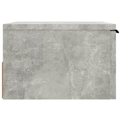 vidaXL Wall-mounted Bedside Cabinet Concrete Grey 34x30x20 cm