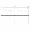 vidaXL Metal Headboard Black 160 cm