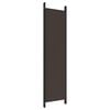 vidaXL 5-Panel Room Divider Brown 250x200 cm Fabric