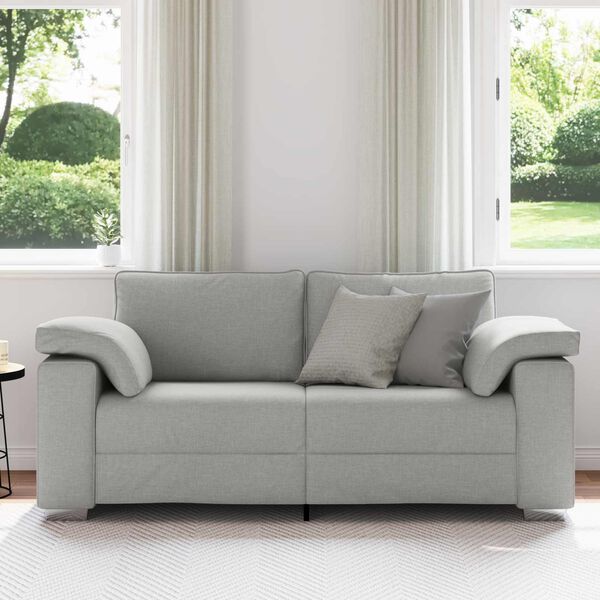 vidaXL Sofa Cloud Grey 180 x 77 x 82 cm Fabric