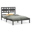 vidaXL Bed Frame without Mattress Grey 120x200 cm Solid Wood