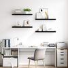 vidaXL Floating Wall Shelves 4 pcs High Gloss Black 80x23.5x3.8 cm MDF