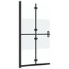 vidaXL Foldable Walk-in Shower Wall Half Frosted ESG Glass 80x190 cm