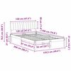 vidaXL Bed frame White and light grey 120 x 190 cm Solid pine wood