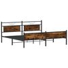 vidaXL Metal Bed Frame without Mattress Smoked Oak 183x213 cm