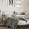 vidaXL Metal Headboard Black 200cm