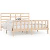 vidaXL Bed Frame without Mattress 200x200 cm Solid Wood Pine