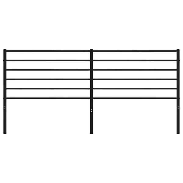 vidaXL Metal Replace Headboard Black 180 cm