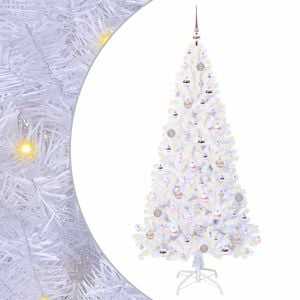 vidaXL Artificial Christmas Tree with Stand White 180 cm PVC and Steel