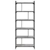 vidaXL Bookcase 6-Tier Grey Sonoma 76x32x192 cm Engineered Wood