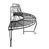vidaXL Half Round Tree Bench 2 pcs &Oslash;160 cm Black Steel