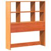vidaXL Bookcase Bed without Mattress Wax Brown 90x190 cm Single Solid Wood Pine