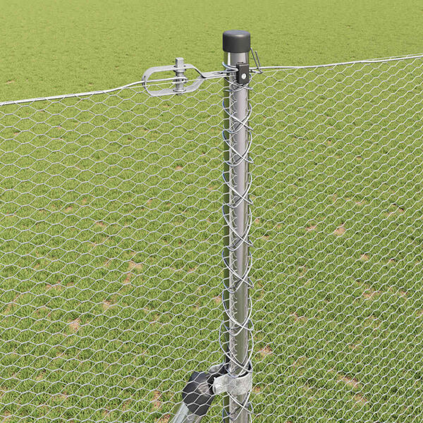 vidaXL Fence Post Silver 10 x 1.6 m (13 mm mesh) Steel