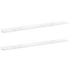 vidaXL Wall Shelf 2 pcs White Marble 115 x 9 x 3 cm Engineered Wood