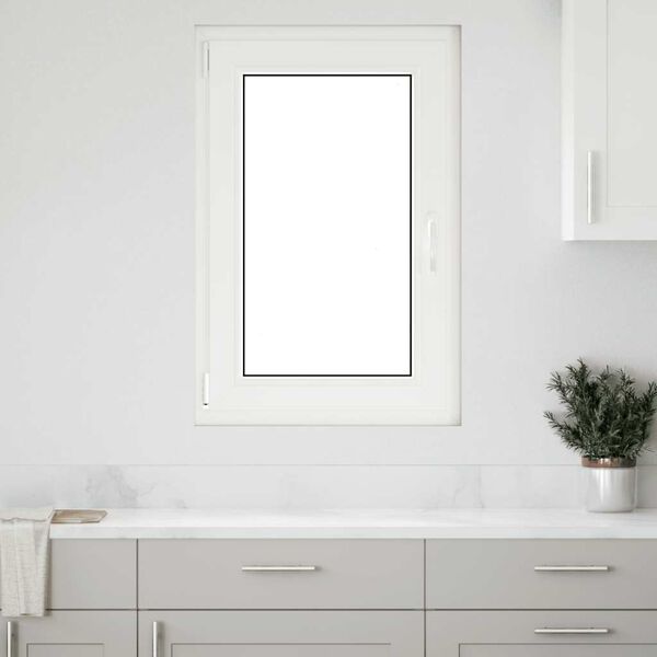 vidaXL Basement Window "RISOR" 60x100 cm Tilt&Turn DIN Left White