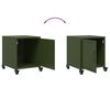 vidaXL Bedside Cabinet Olive Green 36x39x43.5 cm Steel