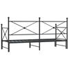 vidaXL Daybed with Trundle without Mattress Black 90x200 cm Steel