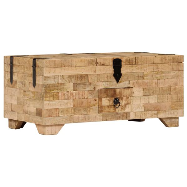 vidaXL Coffee Table Solid Mango Wood 80x40x35 cm