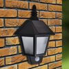 vidaXL Solar Wall Lamps 2 pcs with Motion Sensor Black