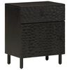 vidaXL Bedside Cabinet Black 50x33x60 cm Solid Wood Mango