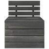 vidaXL 2 Piece Garden Pallet Lounge Set Solid Pinewood Dark Grey