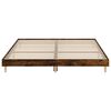 vidaXL Bed Frame without Mattress Smoked Oak 200x200 cm Engineered Wood
