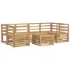 vidaXL Outdoor Sofa Set 7 pcs White Solid Acacia Wood