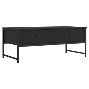 vidaXL Coffee Table Black 101x49x39.5 cm Engineered Wood