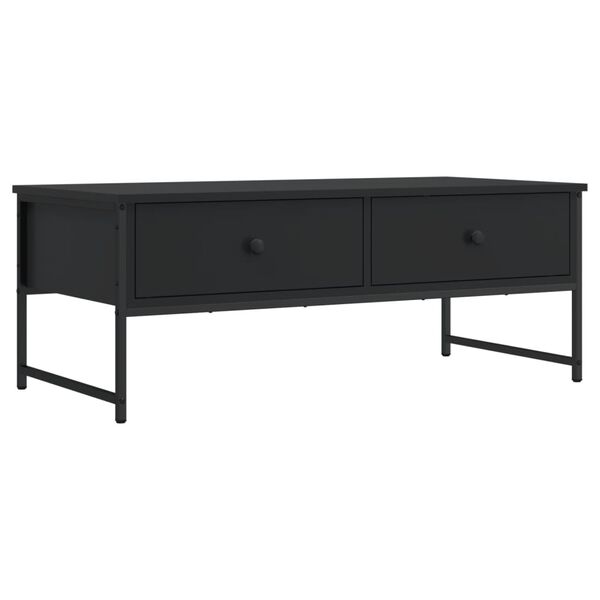 vidaXL Coffee Table Black 101x49x39.5 cm Engineered Wood
