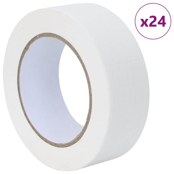 vidaXL Painter Masking Tapes 24 pcs White 38mm x 50m Paper