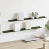 vidaXL Floating Shelf 2 pcs Olive Green 100 x 9 x 2.5 cm Steel