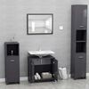 vidaXL Bathroom Furniture Set High Gloss Grey Engineered Wood