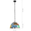 vidaXL Industrial Vintage Hanging Lamp 25 W Multicolour Round 41cm E27