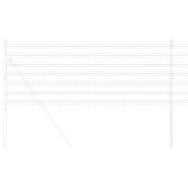 vidaXL Welded Wire Fence Silver 0.8 x 10 m