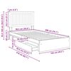 vidaXL Storage Bed with Drawer Sonoma Oak 100 x 200 cm Engineered Wood