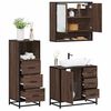 vidaXL 3 Piece Bathroom Furniture Set Brown Oak Engineered Wood